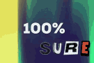 Sure 100 Percent Word Art GIF