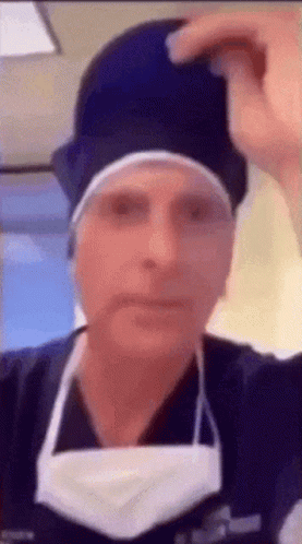 Surgeon in Blue Hat