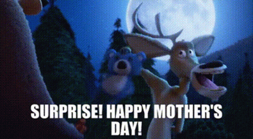 Surprise Happy Mother's Day Card with Deer and Bears