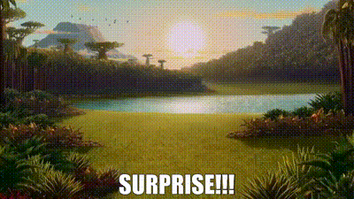 Surprise Lion Madagascar GIF