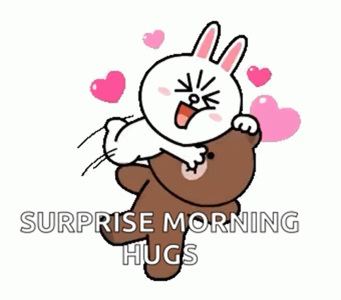 Surprise Morning Hugs GIF