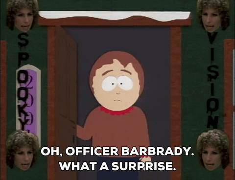 Surprise Surprise Officer Barbrady South Park GIF