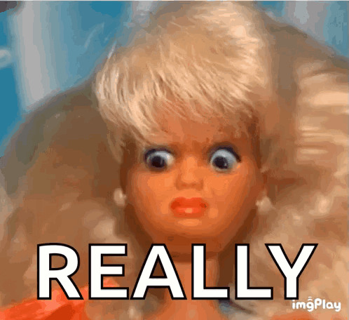 Surprised Barbie Doll With Really