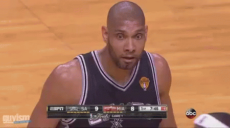 Surprised Basketball Player Watching Game GIF
