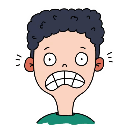 Surprised Boy Drawing