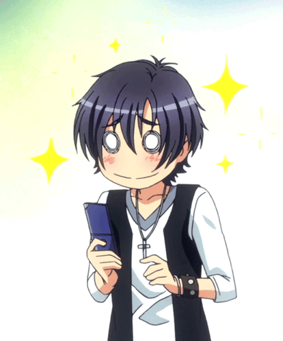 Surprised Boy Holding Cellphone