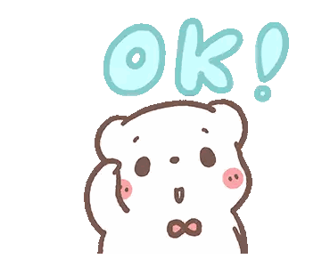 Surprised Cartoon Bear Saying OK