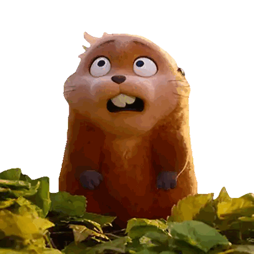 Surprised Cartoon Beaver