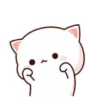 Surprised Cartoon Cat Covering Mouth With Paws