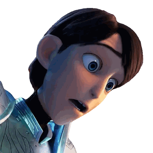Surprised Cartoon Character Close Up
