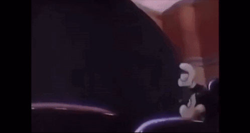 Surprised Cartoon Character in Car