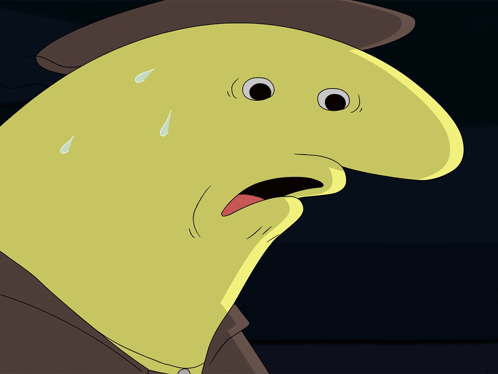 Surprised Cartoon Character Wearing Hat GIF