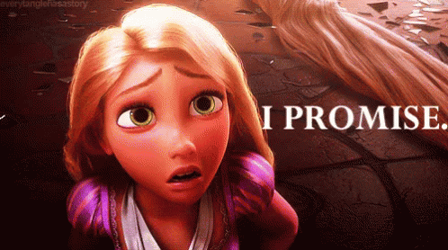 Surprised Cartoon Girl Saying I Promise GIF