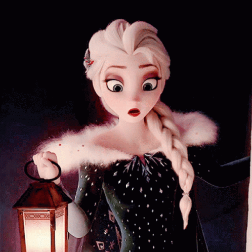 Surprised Cartoon Holding Lantern