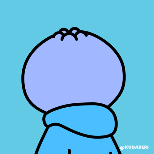 Surprised Cartoon In Blue Hoodie With EA GIF