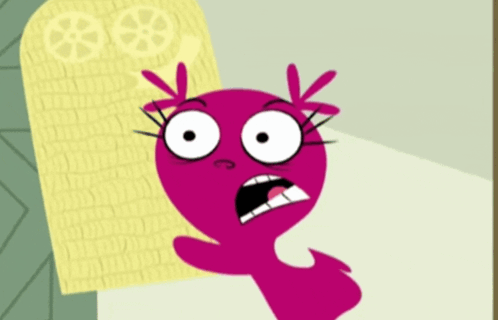 Surprised Cartoon Standing at Door