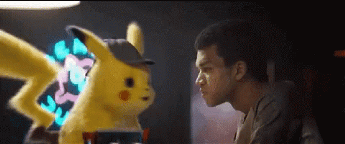 Surprised Detective Pikachu Tail Strike GIF