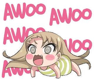 Surprised Girl Saying Awoo