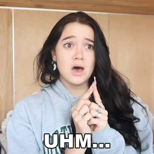 Surprised Girl Saying Uhm