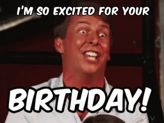 Surprised Man I'm So Excited For Your Birthday