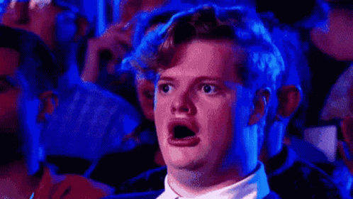 Surprised Man in Theatre