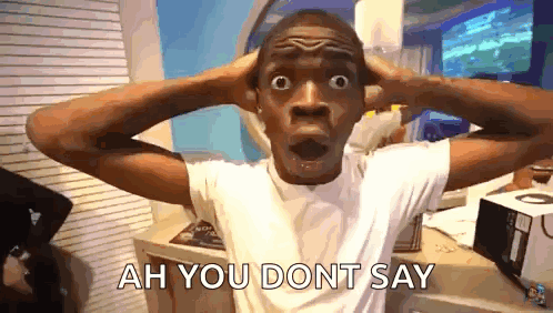 Surprised Man Saying Ah You Dont Say