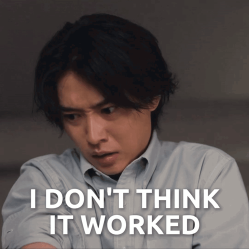 Surprised Man Saying I Don't Think It Worked GIF