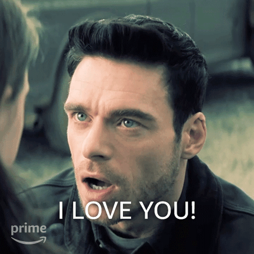 Surprised Man Saying I Love You GIF