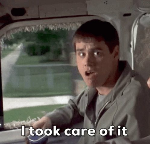 Surprised Man Saying I Took Care Of It GIF