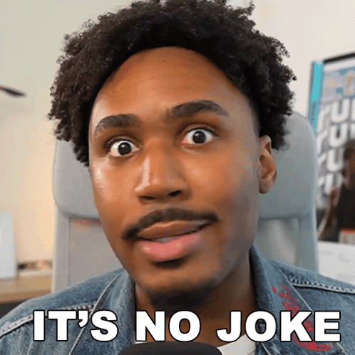 Surprised Man Saying It's No Joke