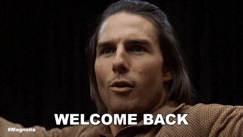 Surprised Man Saying Welcome Back