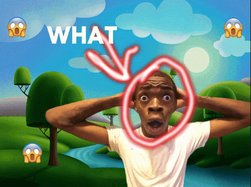 Surprised Man Saying What GIF