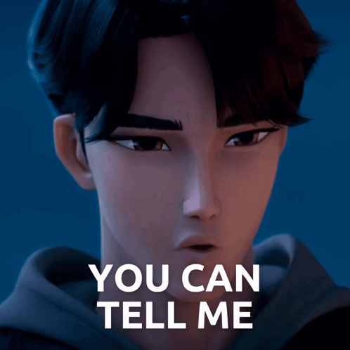 Surprised Man Saying You Can Tell Me