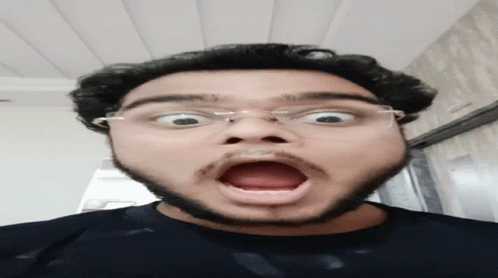 Surprised Man with Glasses