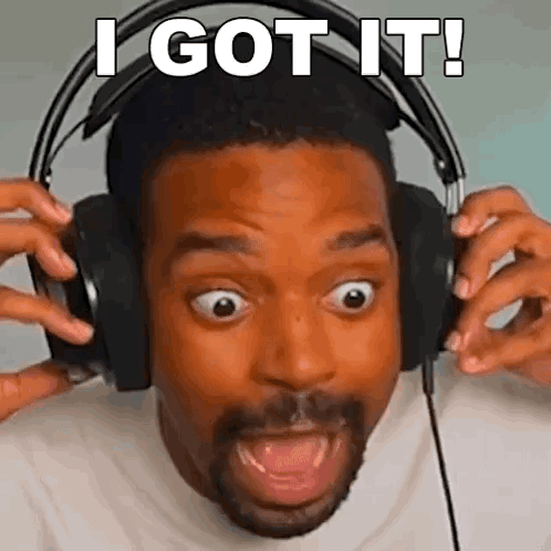 Surprised Man With Headphones