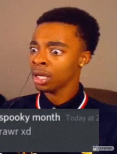 Surprised Man With Spooky Month Today GIF