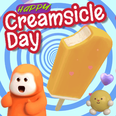 Surprised Monkey Creamsicle Day Ad GIF