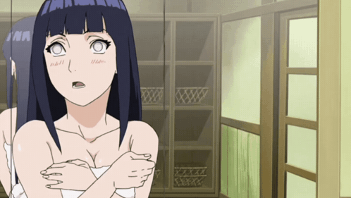 Surprised Naked Anime Girl GIF