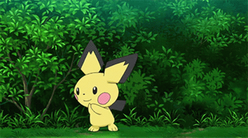 Surprised Pikachu Pichu Peeking GIF