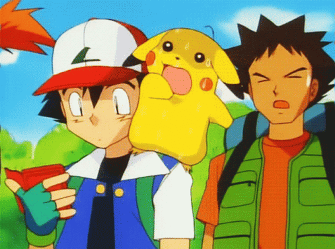 Surprised Pikachu Ash Ketchum Pokemon GIF