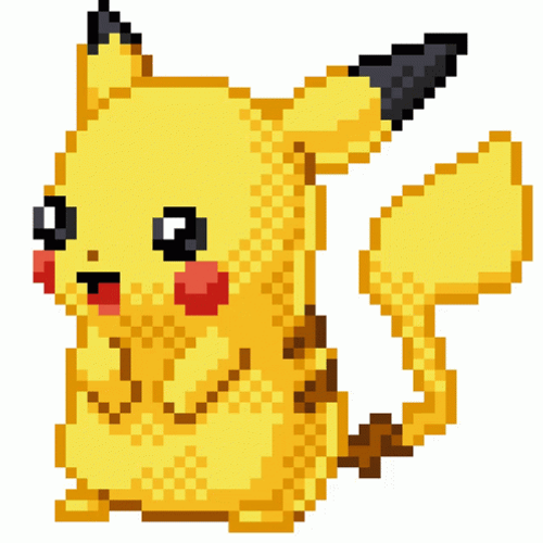 Surprised Pikachu Dancing Pixel Art GIF