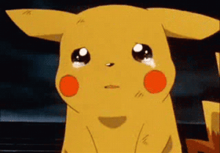Surprised Pikachu Tearing Up Pokemon GIF