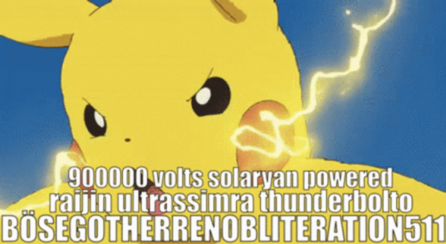 Surprised Pikachu Unleashing Power GIF