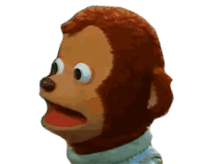 Surprised Stuffed Monkey With Scarf