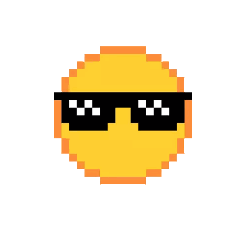 Surprised Sunglasses Smiley in Blue Hat