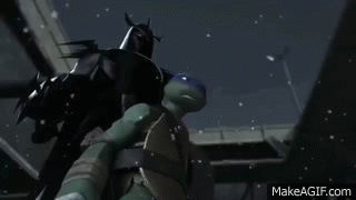 Surprised Teenage Mutant Ninja Turtle In Dark GIF