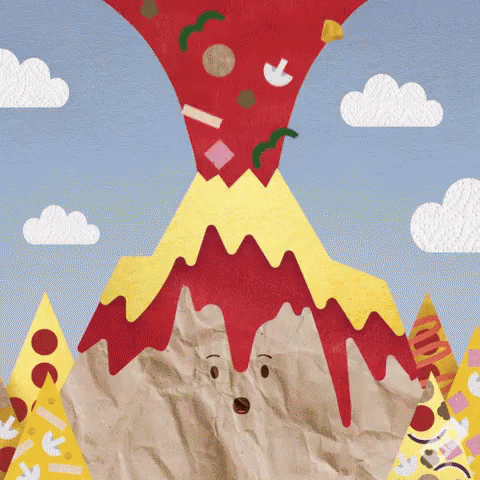 Surprised Volcano Illustration