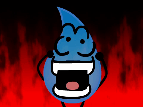 Surprised Water Drop Cartoon