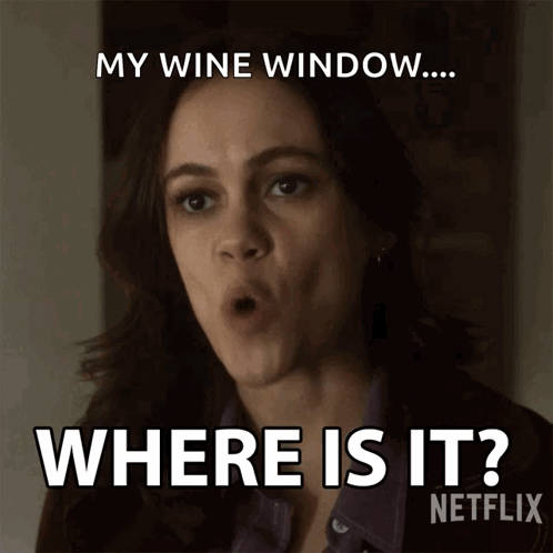 Surprised Woman My Wine Window Where Is It GIF