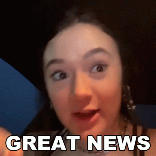 Surprised Woman Saying Great News GIF